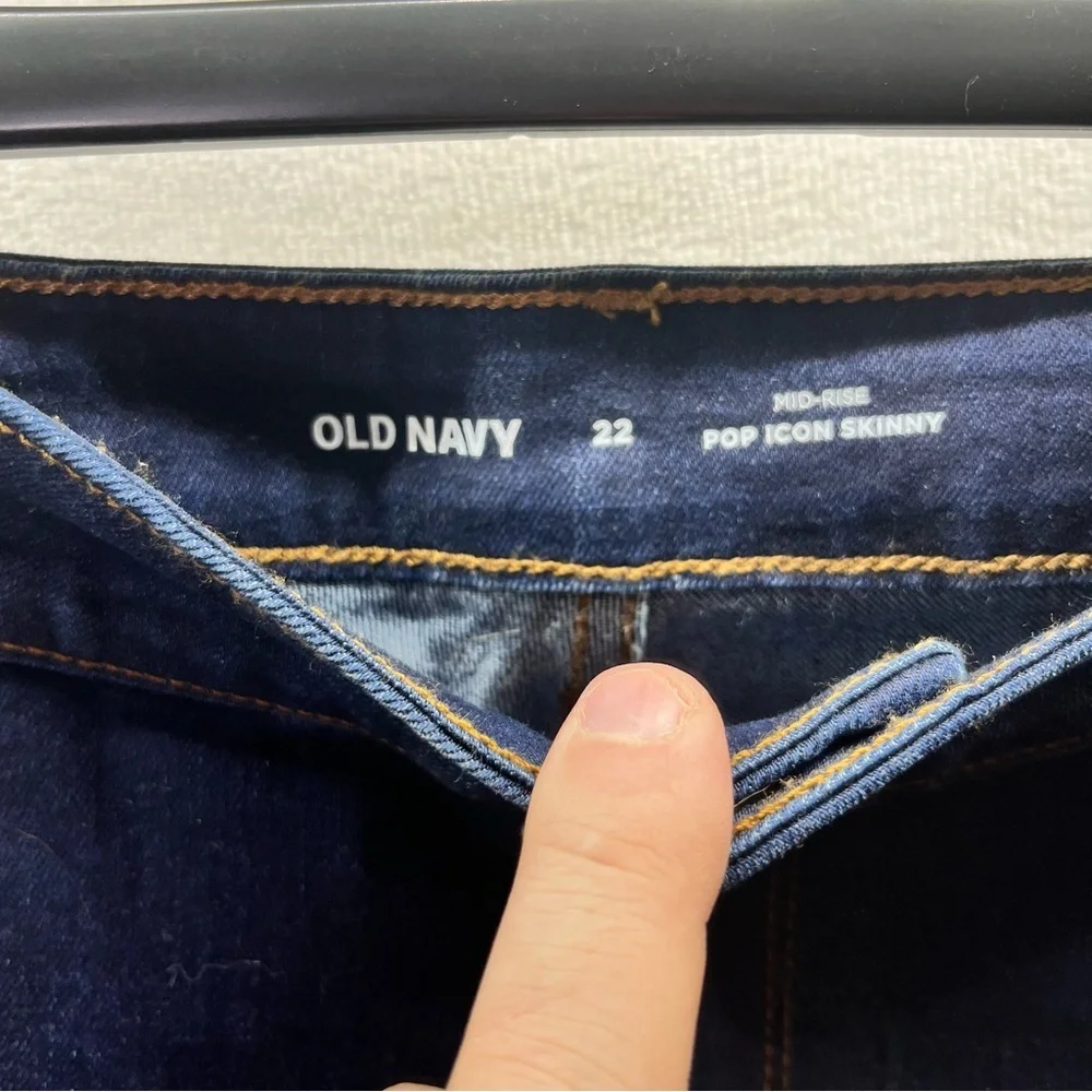 Old‎ Navy Pop Icon Skinny Jeans Womens 22 Plus NWT Blue Denim Stretch Comfy 2701